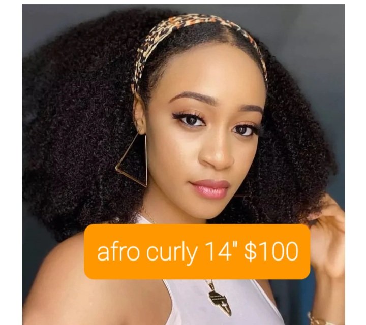perruque a band afro curly
