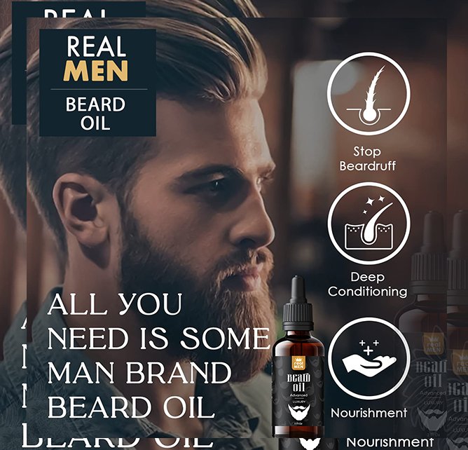 Real men beard oil advanced luxury