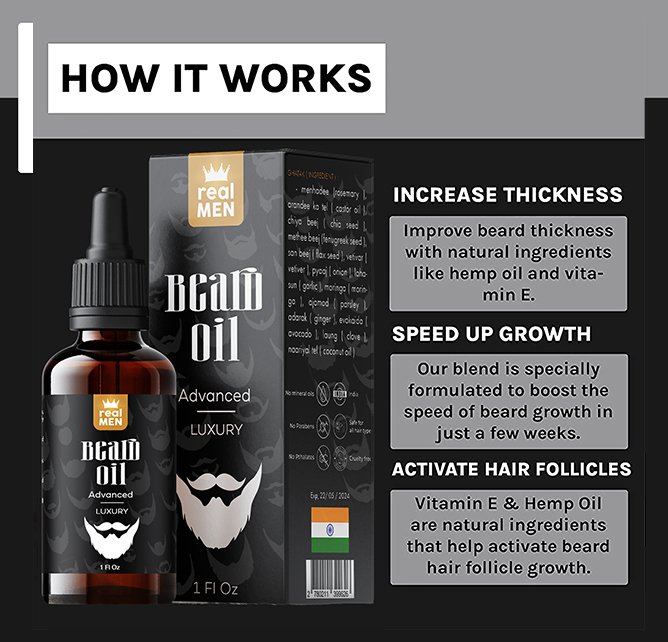 Real men beard oil advanced luxury