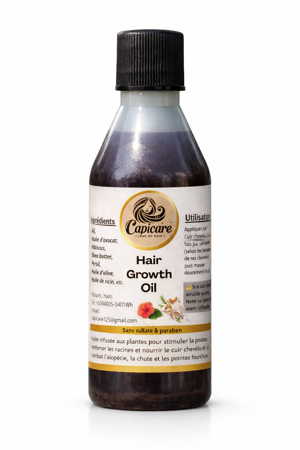 Huile de pousse de cheveux